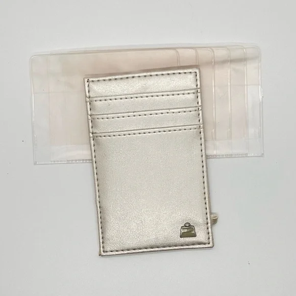 Kathy Van Zeeland Silver Metallic Wallet with Heart Accent Y2K - Picture 14 of 16